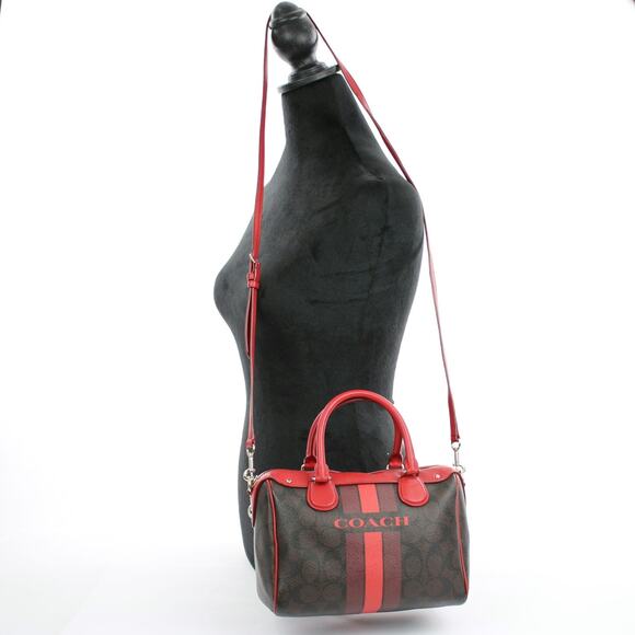 Coach Varsity Stripe Bennett Satchel Bag - Picture 2 of 8